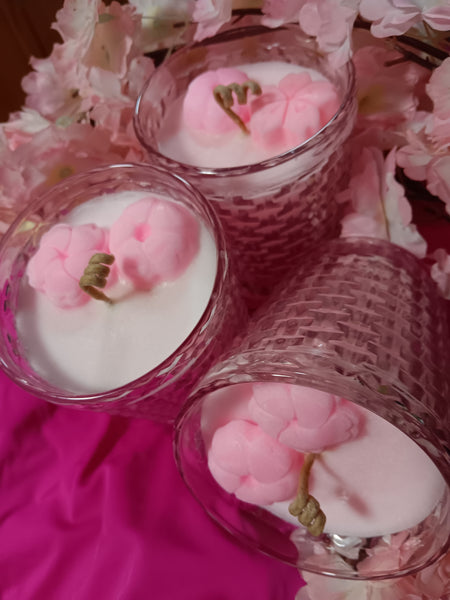 Japanese Cherry Blossom Scented Candle 9oz glass jar