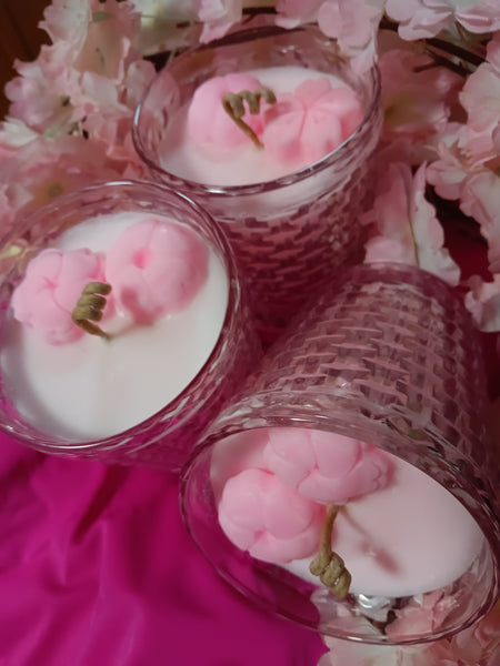 Japanese Cherry Blossom Scented Candle 9oz glass jar