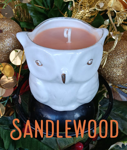 Nook and Candle ceramic owl Scented Candle