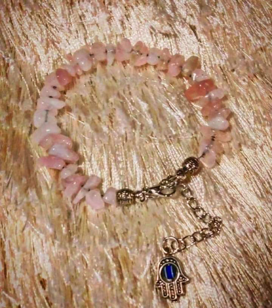 Nook and Candle Pink Quarts Gemstone Bracelet