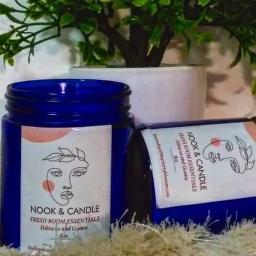 Nook and Candle Hibiscus and Guava Soy Scented Candle