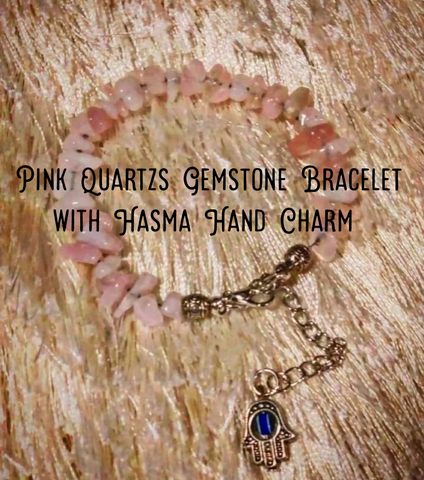 Nook and Candle Pink Quarts Gemstone Bracelet