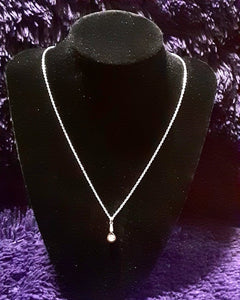 NOOK & CANDLE Jewelry Boutique Silver Plated link chain with Platinum Clasp and Birthstone Crystal