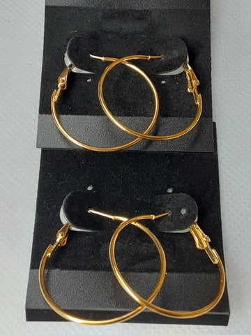 NOOK & CANDLE Jewelry Boutique  Earrings Moroccan Gold Hoops 1 pair