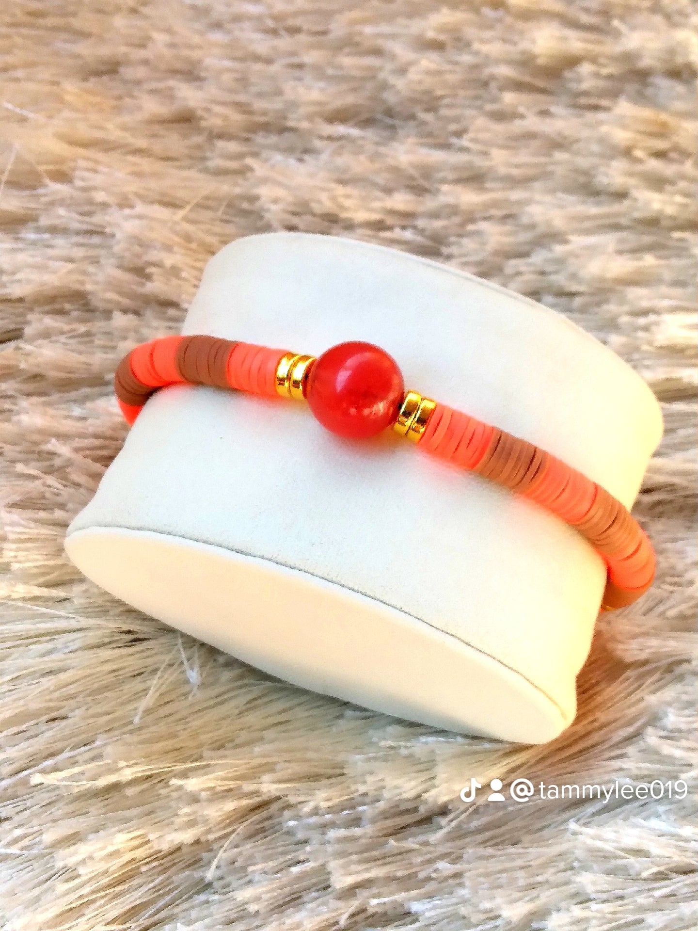 Gemstone Elastic Bracelet red jasper