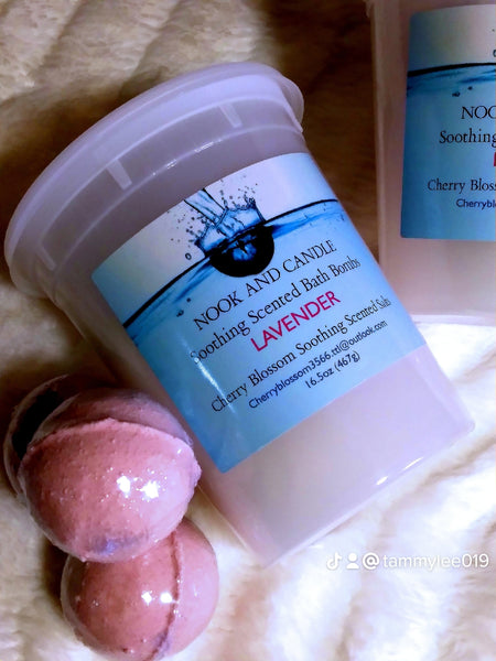 Nook and Candle Soothing Scented Bath Bombs Lavender