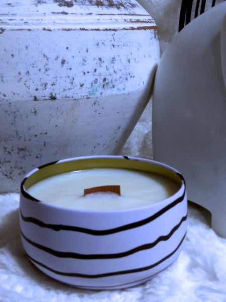 Nook and Candle Zebra Coconut wax wooden wick Scented Candle